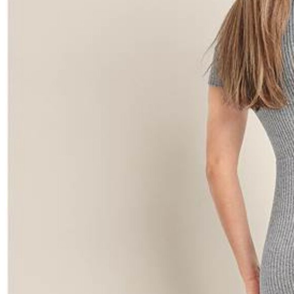 VENUS- Brushed Rib Knot Lounge Dress - Picture 5 of 5